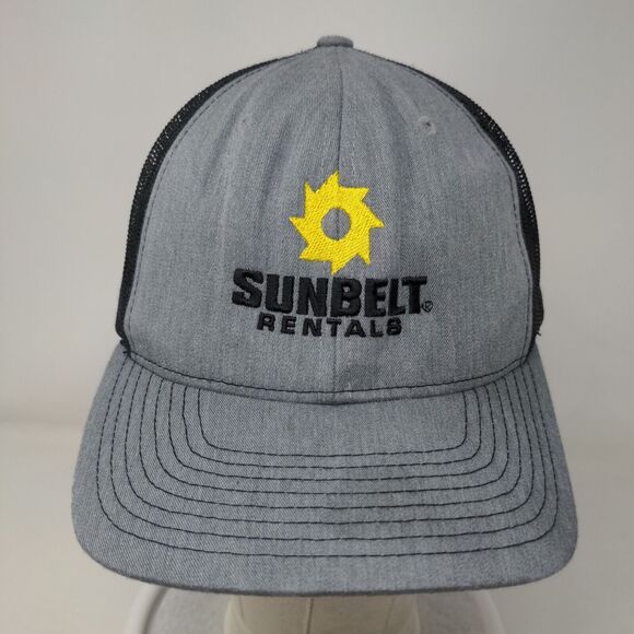 Sunbelt Rentals Snapback Mesh Back Trucker Hat Gray One Size Embroidered - Picture 2 of 9